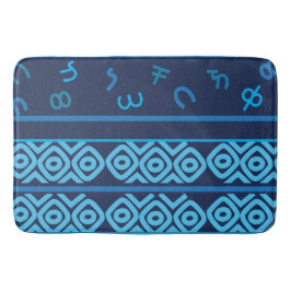 Zeemacht met het Bleke Turquoise Ethiopian Pattern Badmat