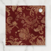 Zeemacht, rode en goudbloemen bedankjes labels (Achterkant)