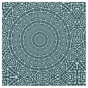Zeeman Blauw en Mint Geometrische Kaleidoscoop Man Stof