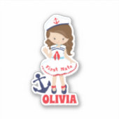 Zeeman eerste stuurman Stickers met naam (Voorkant)