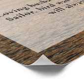 Zeeman Kapitein Viering van het Leven Foto Begrafe Poster (Hoek)