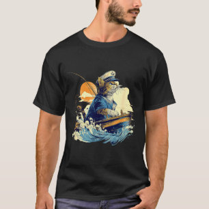 Zeeman Kat Kapitein Boot Vissen T-shirt