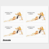 ZEEMAN MEISJE RECHTHOEKIGE STICKER (Vel)