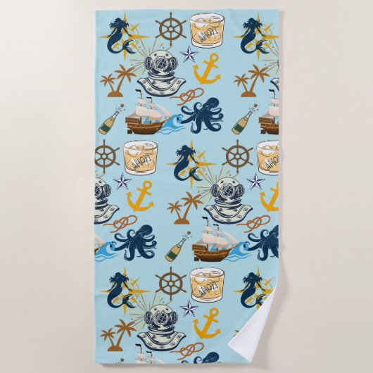 Zeemans Bruiloft Strandlaken (Voorkant)