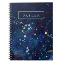 Zeemblauw middernachtzwaluw abstract sterrenstelse