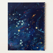 Zeemblauw middernachtzwaluw abstract sterrenstelse planner (Achterkant)