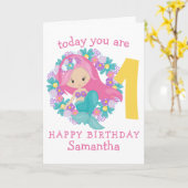 Zeemeerbloemen Birthday Kaart (Gele Bloem)