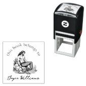 Zeemeerman Boekliefhebber Cadeau 'Uit de bibliothe Zelfinktende Stempel (In situ)