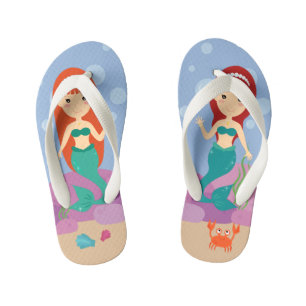 Zeemeermesjes onder de zee zomer oceaan kinder teenslippers