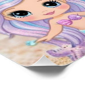 Zeemeermin 1e foto Oneder Ocean verjaardag Perfect Poster (Hoek)