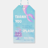 Zeemeermin 1e Verjaardag ONEder het zee Dank U Cadeaulabel (Achterkant)