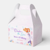 Zeemeermin 1e Verjaardag Oneder Het Zee Feest Bedankdoosjes (Voorkant Zijde)