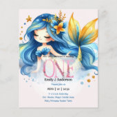 Zeemeermin 1e verjaardag Sprookje Verjaardag (Voorkant)