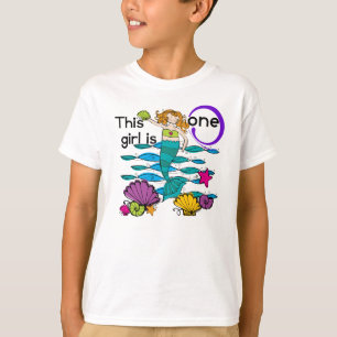 Zeemeermin 1e Verjaardag Tshirts en geschenken