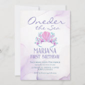 Zeemeermin 1e verjaardagsfeestje ONEder de zee Zee Kaart (Voorkant)