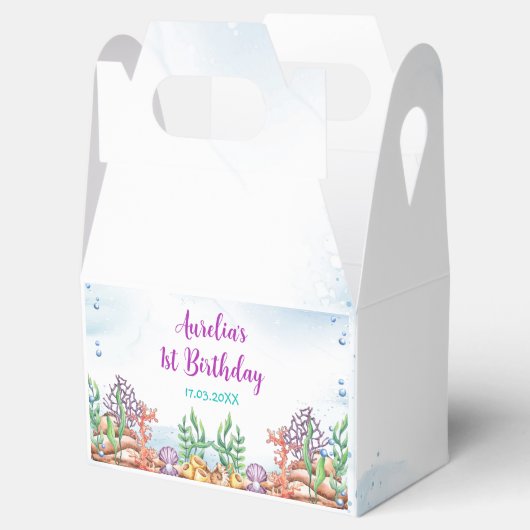 Zeemeermin 1e Verjaardagsfeestje Oneder Het Zee Bedankdoosjes (Geopend)