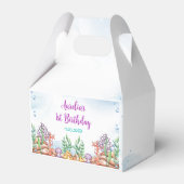 Zeemeermin 1e Verjaardagsfeestje Oneder Het Zee Bedankdoosjes (Voorkant Zijde)