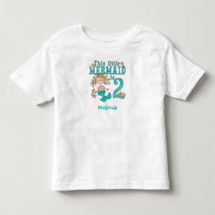 Zeemeermin 2e Verjaardag Peuter T-shirt