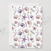 Zeemeermin 2e Verjaardag Zee Paarse Kaart (Achterkant)