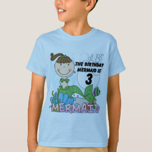Zeemeermin 3e verjaardag Tshirts en geschenken