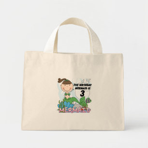 Zeemeermin 3e verjaardag Tshirts en geschenken Mini Tote Bag