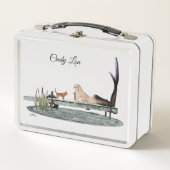 Zeemeermin aan boord Metaal Postbus (Voorkant)