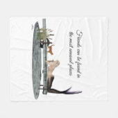 Zeemeermin aan boord van dok fleece deken (Voorkant (Horizontaal))