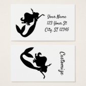 Zeemeermin aan boord van silhouet Thunder_Cove Visitekaartje (Voorkant /achterkant)