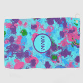 Zeemeermin Abstract Splatter Golfhanddoek (Horizontaal)