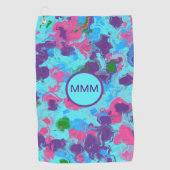 Zeemeermin Abstract Splatter Golfhanddoek (Voorkant)