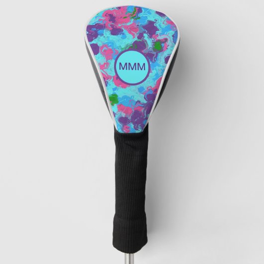 Zeemeermin Abstract Splatter Golfheadcover (Voorkant)