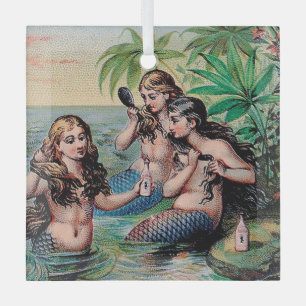 Zeemeermin Antiek Magic Nautische Oceaan Glas Ornament