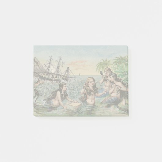 Zeemeermin Antiek Magic Nautische Oceaan Post-it® Notes (Voorkant)