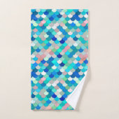 Zeemeermin, Aqua, Shell Roze, en Kobalt  Bad Handdoek (Handdoek)