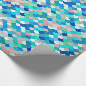 Zeemeermin, Aqua, Shell Roze, en Kobalt Cadeaupapier (Hoek)