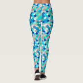 Zeemeermin, Aqua, Shell Roze, en Kobalt Leggings (Achterkant)