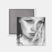 Zeemeermin Aquamarijn Magnet Magneet (Voorkant / Achterkant)