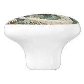 Zeemeermin Art Nouveau Faux Relief Mint R Ocean Ze Keramische Knop (Zijkant)