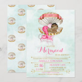 Zeemeermin Baby Clam Shell Tiara Afrikaans Amerika Kaart (Voorkant / Achterkant)