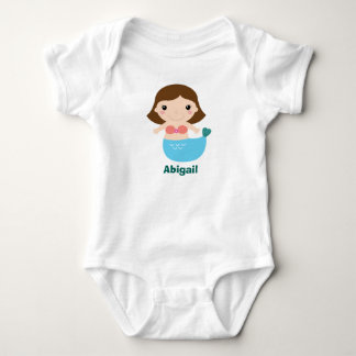 Zeemeermin Baby Creeper Gepersonaliseerd Romper