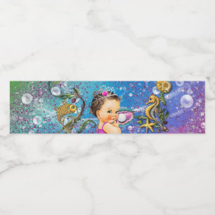 Zeemeermin Baby Meisje Douche Water Fles Labels Waterfles Etiket