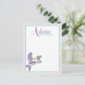 Zeemeermin Baby shower Advies voor Mama Kaarten (Staand voorkant)