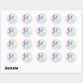 Zeemeermin Baby shower dank u stickers partij guns (Vel)