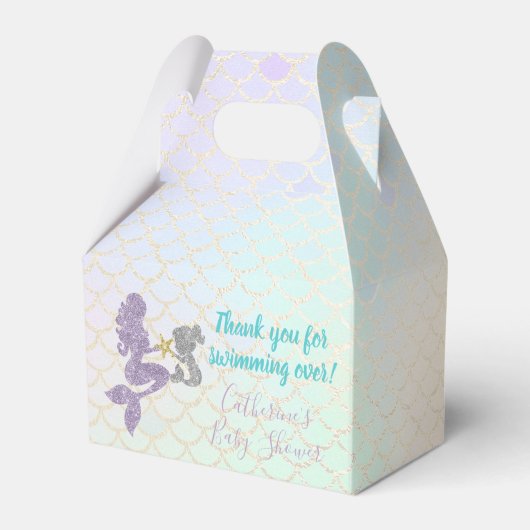 Zeemeermin Baby shower Favor Box Bedankdoosjes (Voorkant Zijde)