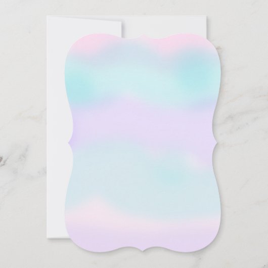 Zeemeermin Baby shower Glitter Tail Kaart (Achterkant)