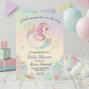 Zeemeermin Baby Shower Kaart