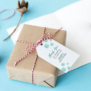 Zeemeermin Baby shower Kleurrijke Kwallen Waterver Cadeaulabel