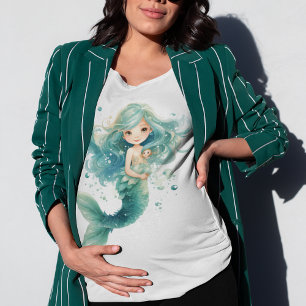 Zeemeermin Baby shower Kleurrijke Kwallen Waterver T-shirt