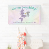 Zeemeermin Baby shower Moeder & Kind Banner (Insitu)