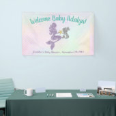 Zeemeermin Baby shower Moeder & Kind Banner (Beurs)